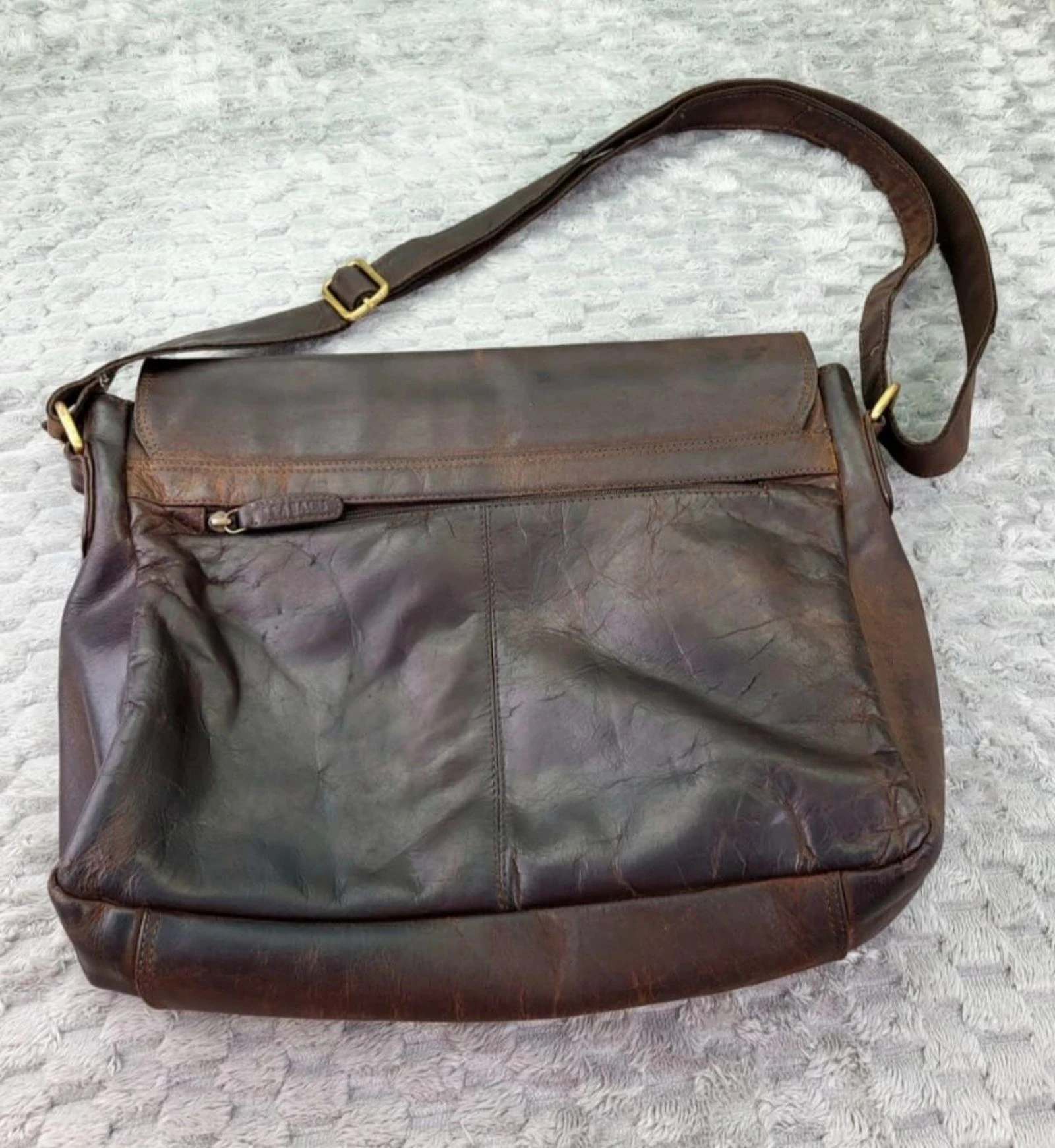 LEABAGS Leather Messenger Bag Vintage Retro Style 2000s – photo 13